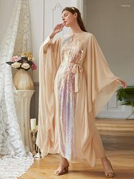 Ethnic Clothing Morocco Caftan Muslim Dress Abaya Women Dubai Turkey Vestidos Abayas Sequin Party Musulman Robe Moda Femme Kaftan Mujer