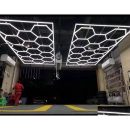 Light Bars Working Lights Factory Customized Honeycomb Lamp Hexagon For Car Wash Room Workshop Wholesale Drop Delivery Automobiles Mot Otce0