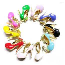 Charms 10pcs 3D High Heel Shoe Fit For DIY Jewelry Makings S0026-S0029