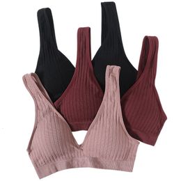 Bras Seamless Sports For Women Plunge Top Female siere Deep V Sexy Underwear Backless lette Lingerie 230426