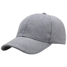 Ball Caps Autumn Winter Warm Felt Baseball Black Grey Coffee Faux Wool Snapback Cap Trendy Streetwear Women Men Casquette Hat