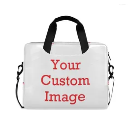 Briefcases Personalised Custom Pattern Business Briefcase Men Women Bag Computer Laptop Handbag Shoulder Messenger Bags Men's Travel