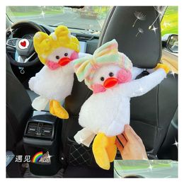 Car Tissue Box Pum Seat Back Hanging Armrest Creative Toon Cute Net Red Interior Supplies 220523 Drop Delivery Mobiles Motorcycles A Dhxhn