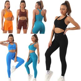 Yoga Outfit 2PCS Seamless Yoga Set Women Workout Set Sportswear Running Training Fitness Clothes for Ladies Clothing Gym Leggings Sport Suit P230504