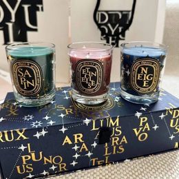 Candles 2023 70g x3 scented candles Christmas limited gift box set wedding partner gift perfume glass candle cup Christmas gift 231127