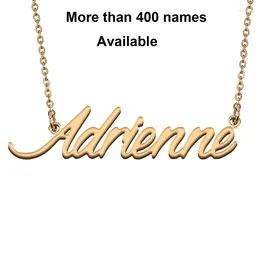 Chains Cursive Initial Letters Name Necklace For Adrienne Birthday Party Christmas Year Graduation Wedding Valentine Day Gift
