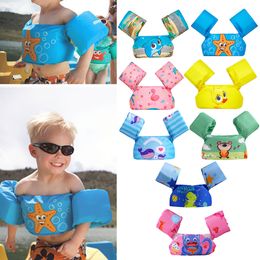 Sand Play Water Fun Baby Float Arm Sleeve Floating Ring Safe Life Jacket Buoyancy Vest Kid Swimming Equipment Armbands Swim Foam Pool Toys 230427
