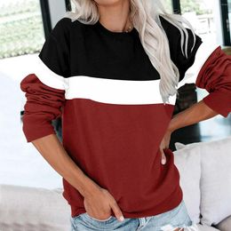 Women's Hoodies Spring Women Patchwork Printed Pullovers Fashion Tracksuit Blouses Ladies Sweatshirt Casual Long Sleeve Plus Size Top For