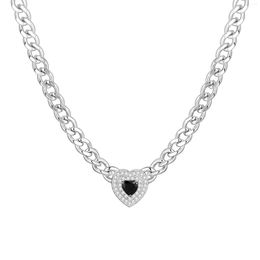 Pendant Necklaces Romantic Sweet Classic Heart Chains Necklace For Trendy Women Girls Wedding Engagement Accessories Jewellery Gift 2023