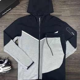 Men s Tracksuits Track Suits Spring Autumn Cotton Tech Sweatsuit Jogging Suit Fitness Sport Sweatpants And Hoodie Set 231127