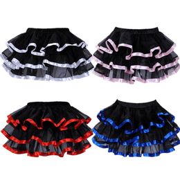 Skirts Elastic Petticoat Gothic Women Skirt Burlesque Mesh Sexy Micro Mini Tutu Ladies Performance Steampunk Y2k