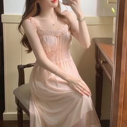 Sexy Pyjamas Nightwear Women's Lace Nightdress Suspender Pajamas Women's Summer Sexy Nightgowns Homewear Female Sleeping Dress 230427