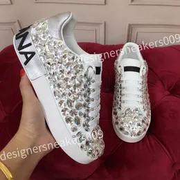 2023 New Luxury Designer Design Men's and Women's Sports Shoes Classic White Diamonds Fashionable Women's Casual Shoes Flat Shoes Training Shoes hc2108019