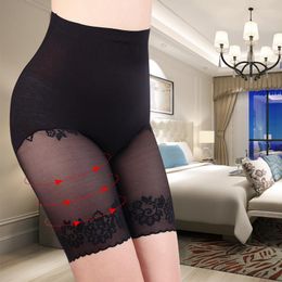 Women's Shapers Women's Shorts Under The Skirt Safety Pants Sexy Lace Anti Chafing Thigh High Waist Boxer Panties Friction