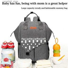 Diaper Bags Mommy Bag Usb Large Capacity Portable Crib Bed Baby Mommy Stroller Organizer Baby Backpack Bag Travel Bags Outting Female X8i2 Q231127