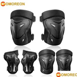 Elbow Knee Pads Adt/Child Wrist Guards Protective Gear Set For Mti Sports Skateboarding Inline Roller Skating Cycling Drop Deliver Dhlbn