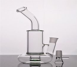 Pure Glass Hookahs Simple Glass Water Pipes Bent Neck Dab Oil Rigs 105 Inches and 18mm Joint9516548