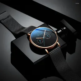 Wristwatches 2023 Simple Fashion Ultra-thin MAN Watch Luminous Quartz Male Casual Sport Men Reloj Hombre