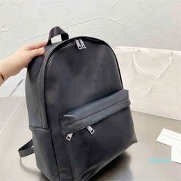 2023-Men Fashion Simple Casual Backpack Handbag Shoulder Leather Designer Brand Male Sports Messenger