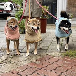 Raincoats Reflective Dog Raincoat Traction Rain Coat Waterproof Windproof Cat Jacket for Medium Large Dog Clothes Jumpsuit Pet Supplies