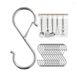 Hooks Metal Windproof S Hook Kitchen Bathroom Free Punching S-shape Cabinet Door Coat Towel Hat Hanger Garden Flower Pot