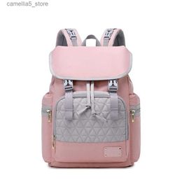 Diaper Bags 2023 New Mommy Bag Fashion Handheld Shoulder Waterproof Large Capacity Backpack for Going Out Colour Contrast Multi functional Q231127