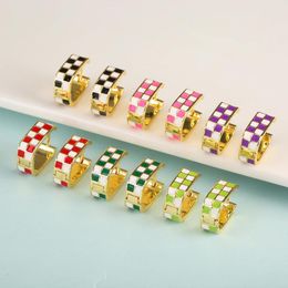 Stud Earrings Metal Coloured Striped Irregular For Women's Luxurious Gold-Plated Cute High-Quality Jewellery Accessories Ear Buckles