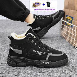 Mens Fuzz Designer Boots Kış kar patik spor ayakkabılar yürüyüş sıcak kürk ayakkabıları giymek dirençli deri ayak bileği açık hava iyi adam spor It 866