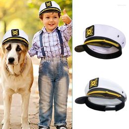 Berets Fashion Embroidered Military Hat Captain Cap Sailor Marine Admiral Adult Navy For Cosplay Fancy Dress
