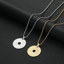 Pendant Necklaces Fashion Lucky Japanese Coin Necklace Mens Womens 5 Yen Vintage Stainless Steel Good Luck Jewellery Gift