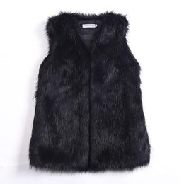 Fur ZADORIN Fashion Slim Women Faux Fur Vest Gilet Long Furry Sleeveless Fur Jacket Cheap Fur Coats Casual Streetwear veste femme