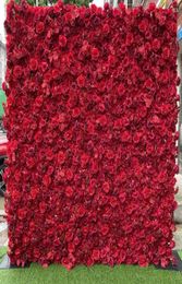 Decorative Flowers Wreaths 3D Panels And Roil Artificial Wall Wedding Decoration Fake Red Rose Peony Orchids Backdrop Runners Ho4813909