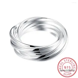 Cluster Rings 925 Sterling Silver Jewelry Vintage Ethnic 9 Circle For Women Men Size 6 7 8 10 Fashion Anel De Prata Bijoux