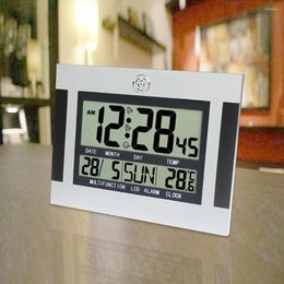 Wall Clocks Large Screen Multi Function Temperature Home Timer LCD Digital Alarm Clock Desk