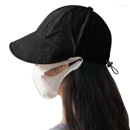 Cycling Caps Summer Fisherman Hat Wide Brim Women Sun Outdoor UV Protection Adjustable Folding Sunshade Sunscreen Visor