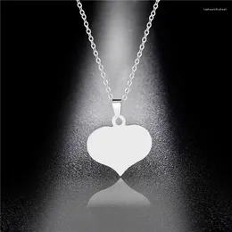 Pendant Necklaces Heart Necklace For Women Fashin Love Chokers Stainless Steel Long Custom Dainty Statement Couple Gift Her