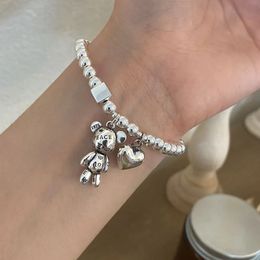 Chain 925 Sterling Silver Round Bead Bracelet Versatile Charm Birthday Party Gifts Fashion Jewelry for Women 231127