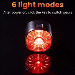 Bike Lights Bicycle Light High Brightness Bike Safety Rear Lights Waterproof 6 Lighting Modes Night Riding Accessories Type-C USB charging P230427