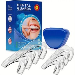 8 Packs Mouth Guard For Grinding Teeth, Comes In 2 Sizes For Light And Heavy Grinding, Comfortable Custom Mold For Clenching At Night, Bruxism, Whitening Tray & Guard