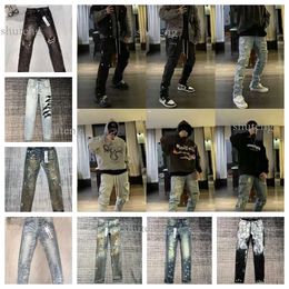 Purple-brand Fashion Mens Jeans Cool Style Designer Denim Pant Distressed Ripped Biker Black Blue Jean Slim Fit Motorcycle Size 28-40 674 555 3