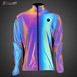 Cycling Jackets DAREVIE Cycling Jacket Man Winter Rainbow Reflective Windbreak Men Windproof Waterproof Cycling Jacket Men Women Spring Fall 231124