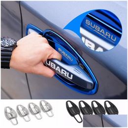 Other Exterior Accessories 3 Colors 8Pcs Stainless Steel Door Handle Ers Bowl For Subaru Forester Drop Delivery Automobiles Motorcycle Otr2T