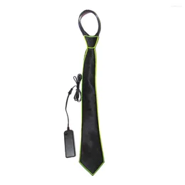 Bow Ties LED Luminous Necktie Yellow Stripe Neck Tie Cosplay Decoration