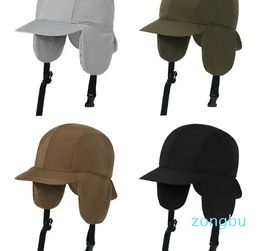 Ball Caps Japanese Russian Winter Hat For Women Fast Dry Cotton Panel Baseball With Ears Protection Snapback Ushanka Fur Hats