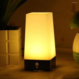 Table Lamps Motion Sensor Lamp Wireless PIR Night Light Hallway Room Step Lighting Retro LED Eye-protection Reading