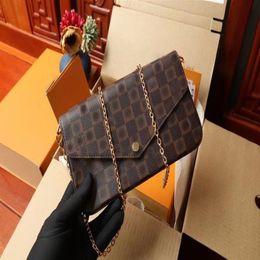 Genuine Leather Designer Bag woman Wallet Original box Shoulder Bags card holder Handbag Women Purse High Grade Quality 61276328A