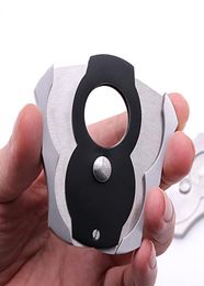 Cigar Accessories Stainless Steel Sharp Cigar Cutter Metal Automaticalopen Cigars Scissor Guillotine CigarCut Device Knife Fathe1555345