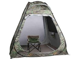 Camouflage Ice Fishing Tent For 1Person Anti-mosquito Rain-proof Sunsn Double Doors 2Windows Pop Up Quick Open 150*150*190Cm H2204191216227