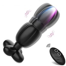 Sex Toy Massager Melo Anal Vibrator Remote Control for Men Prostate Massager Female Dildo Toys Adult Butt Plug 12 Vibrating Modes