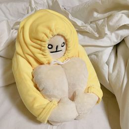 Plush Dolls Soft stuffed banana man action figure cure squat cute cartoon doll birthday present 230427